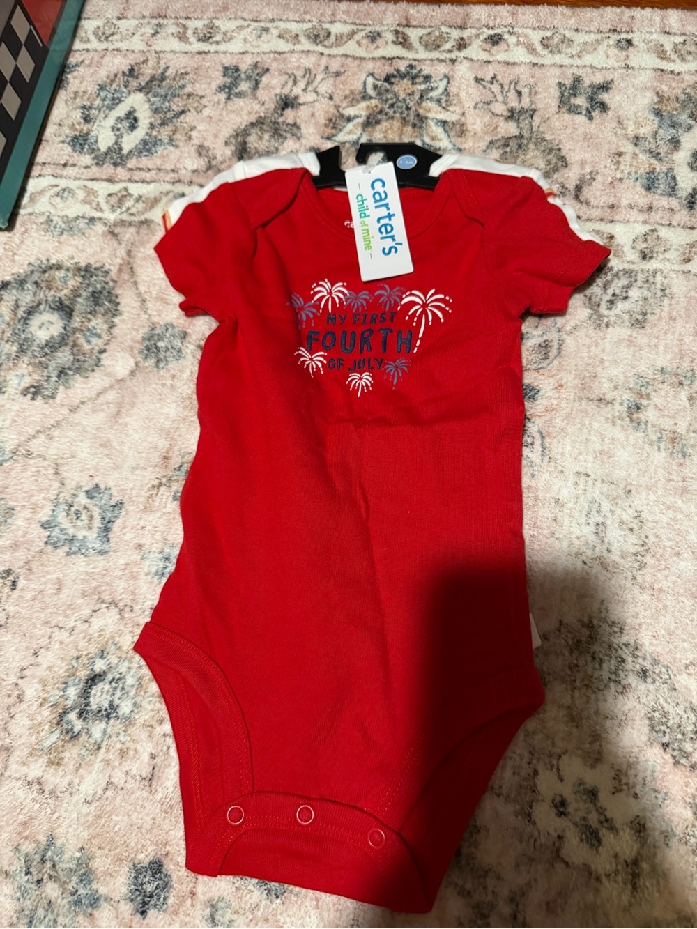 Carter's Red 'My First Fourth' Baby 2 pack